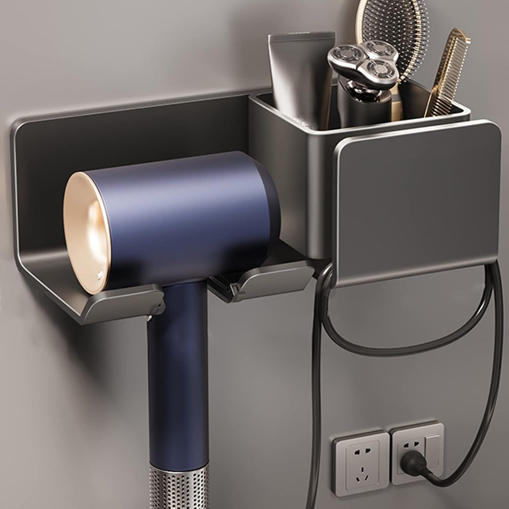 Multipurpose Blow Dryer Holder – Wall-Mounted Holder for Dryer, Straightener & Accessories