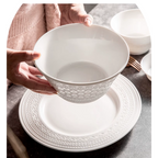 Blanc Élégant Dinner Set