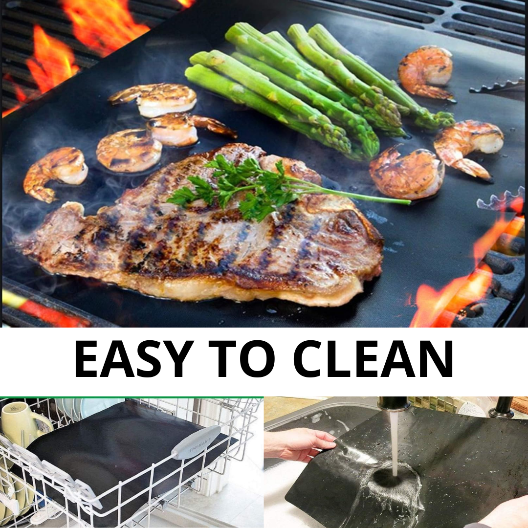 Non-Stick BBQ Grill Mat Set – Reusable, Safe & Versatile