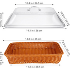 Naturale Vista – Woven Bread & Fruit Basket with Acrylic Lid