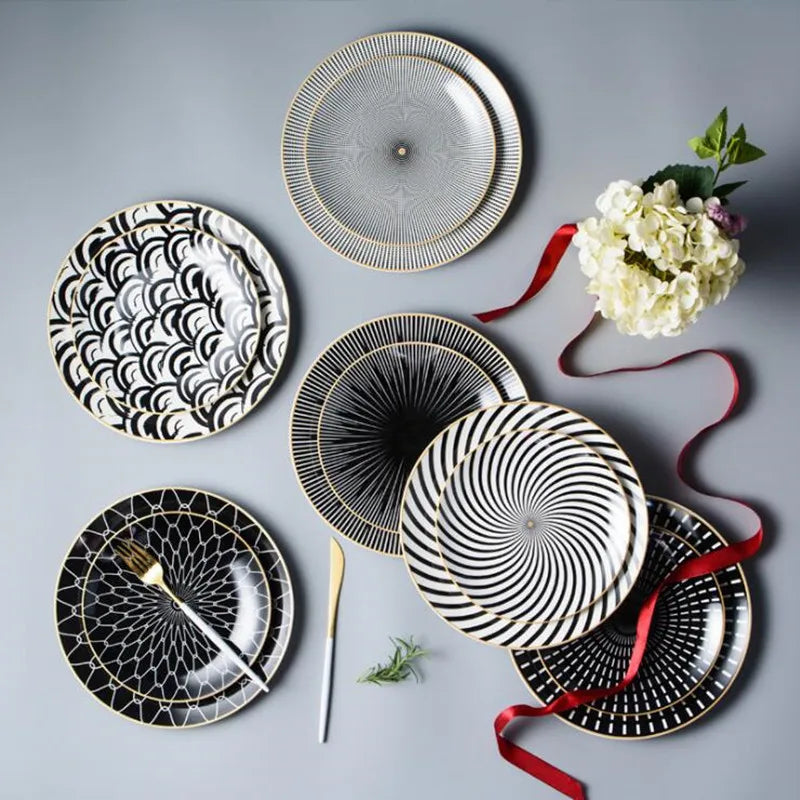 West Meal Plate – Geometric Porcelain Dining Dish