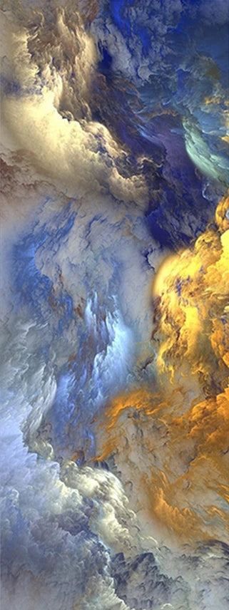 Mystic Blue Vista – Abstract Oil Painting Prin
