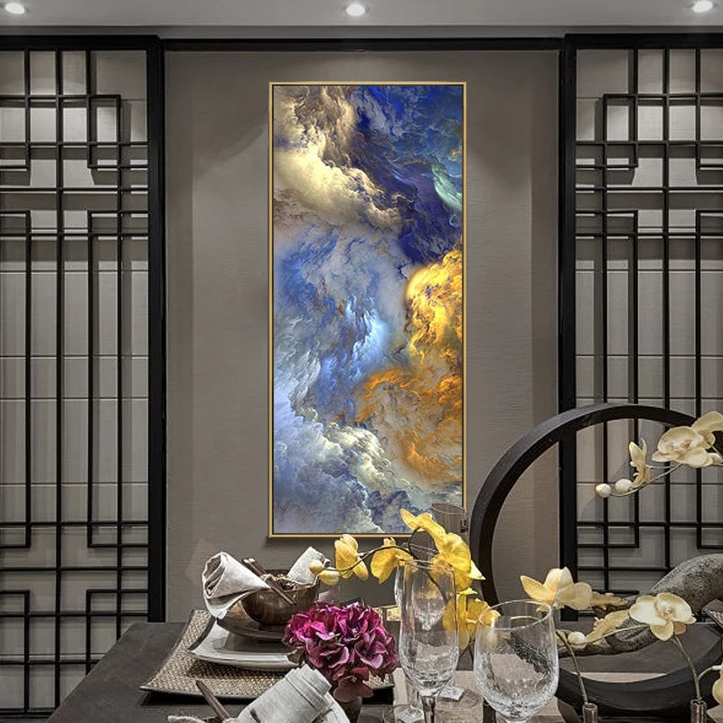 Mystic Blue Vista – Abstract Oil Painting Prin
