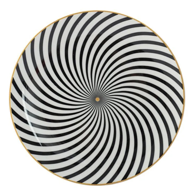 West Meal Plate – Geometric Porcelain Dining Dish