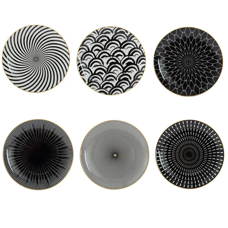 West Meal Plate – Geometric Porcelain Dining Dish