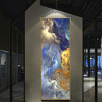 Mystic Blue Vista – Abstract Oil Painting Prin
