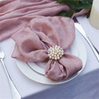 Serenity Gauze Napkin Set – 4PCS Handmade Elegance