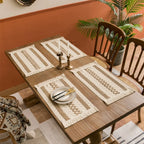 Tessere Boho – 4PCS Handwoven Linen Placemats with Tassels