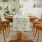 Embroidered Linen Elegance Table Runner