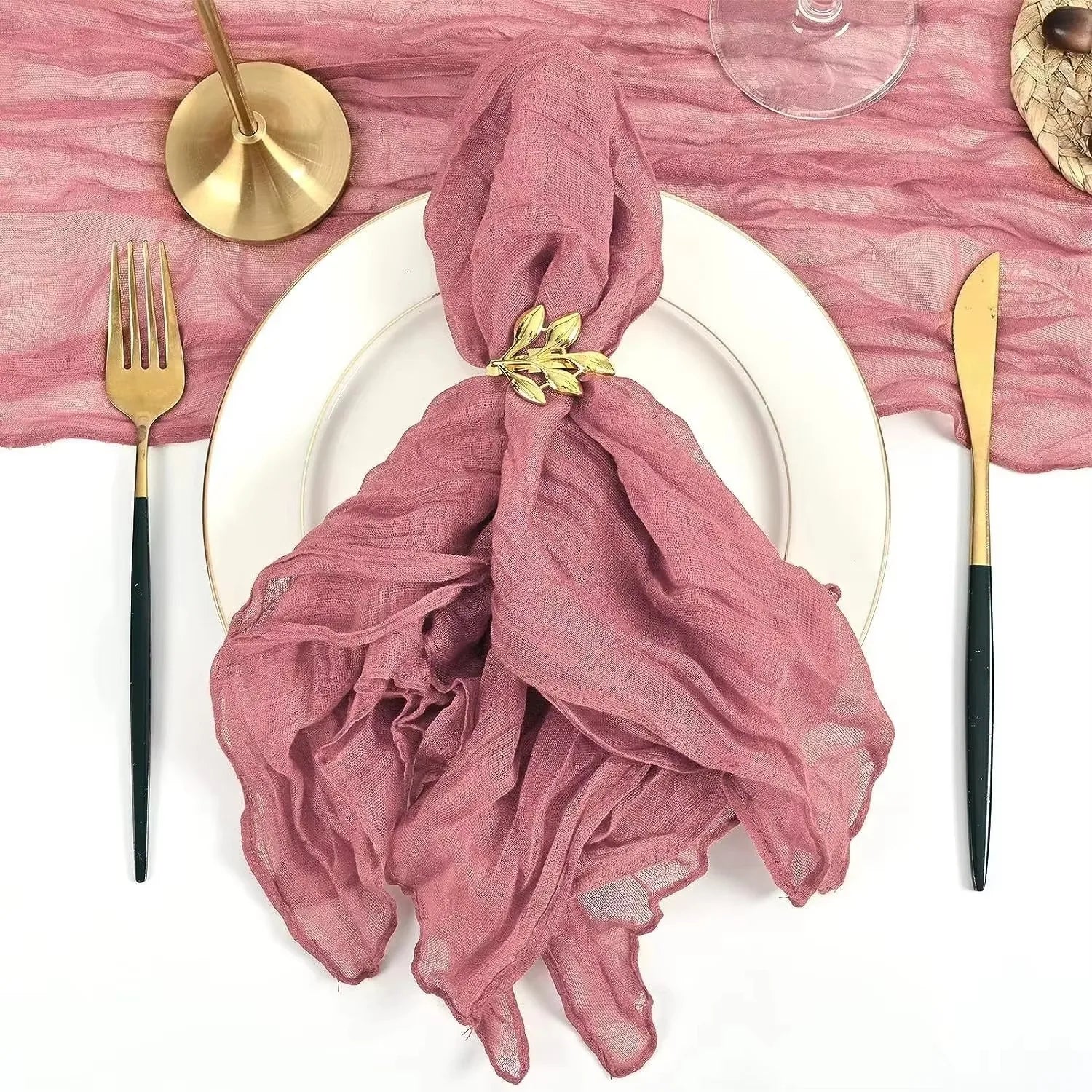 Whisper Touch – 12PCS Boho Gauze Napkin Set