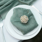 Serenity Gauze Napkin Set – 4PCS Handmade Elegance