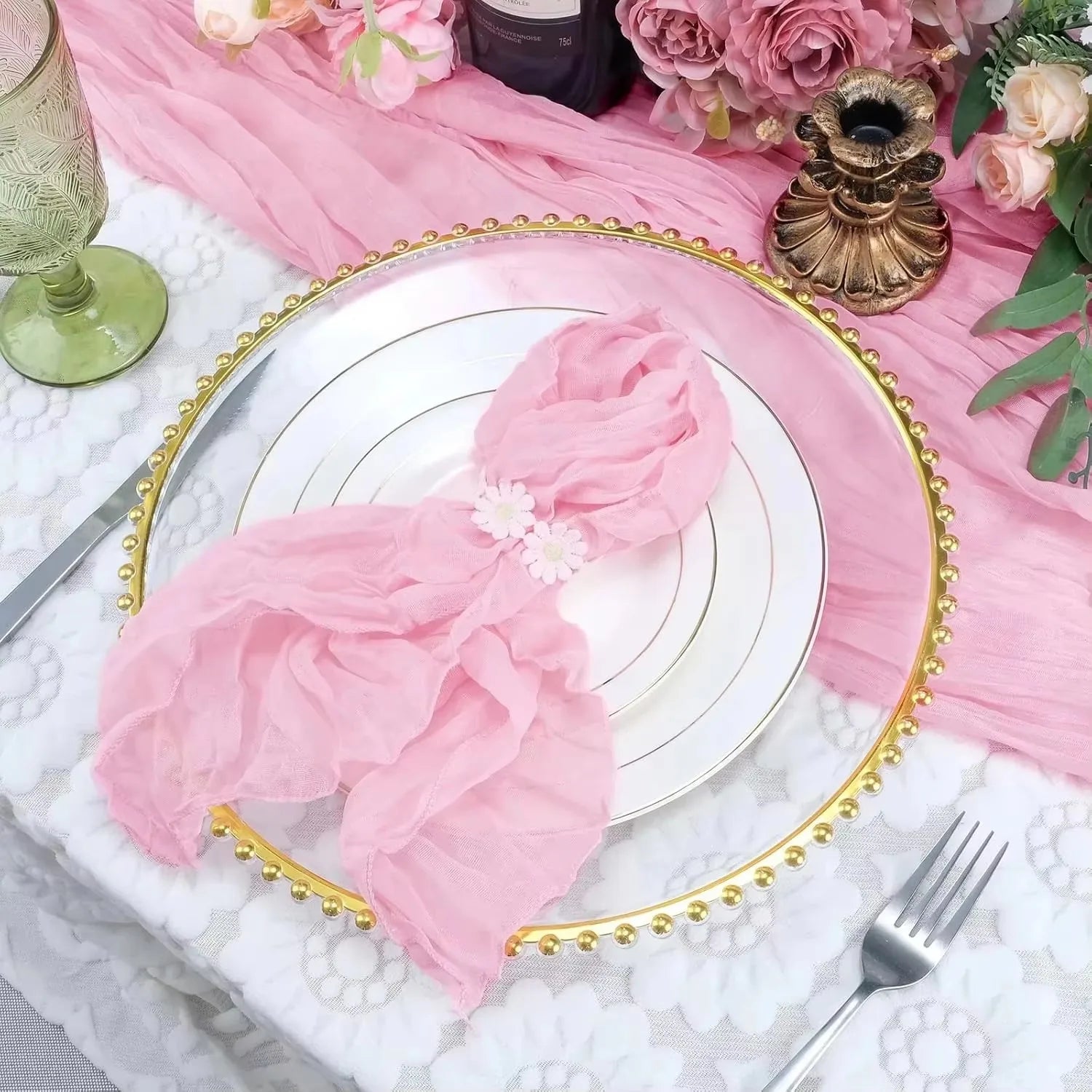 Whisper Touch – 12PCS Boho Gauze Napkin Set