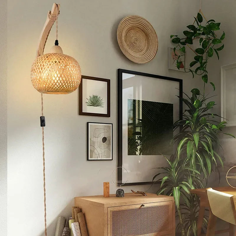 BambooLumi Lantern Wall Lamp