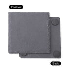 Pietra Nera – Reusable Natural Slate Coasters (Set of 4–12)