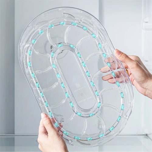 360° Rotating Lazy Susan Organizer – Clear Acrylic Turntable Storage Tray for Kitchen & Home