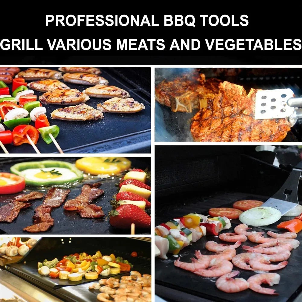 Non-Stick BBQ Grill Mat Set – Reusable, Safe & Versatile