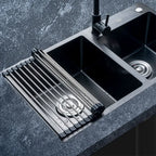 FlexiDry Pro – 304 Stainless Steel & Silicone Folding Sink Rack