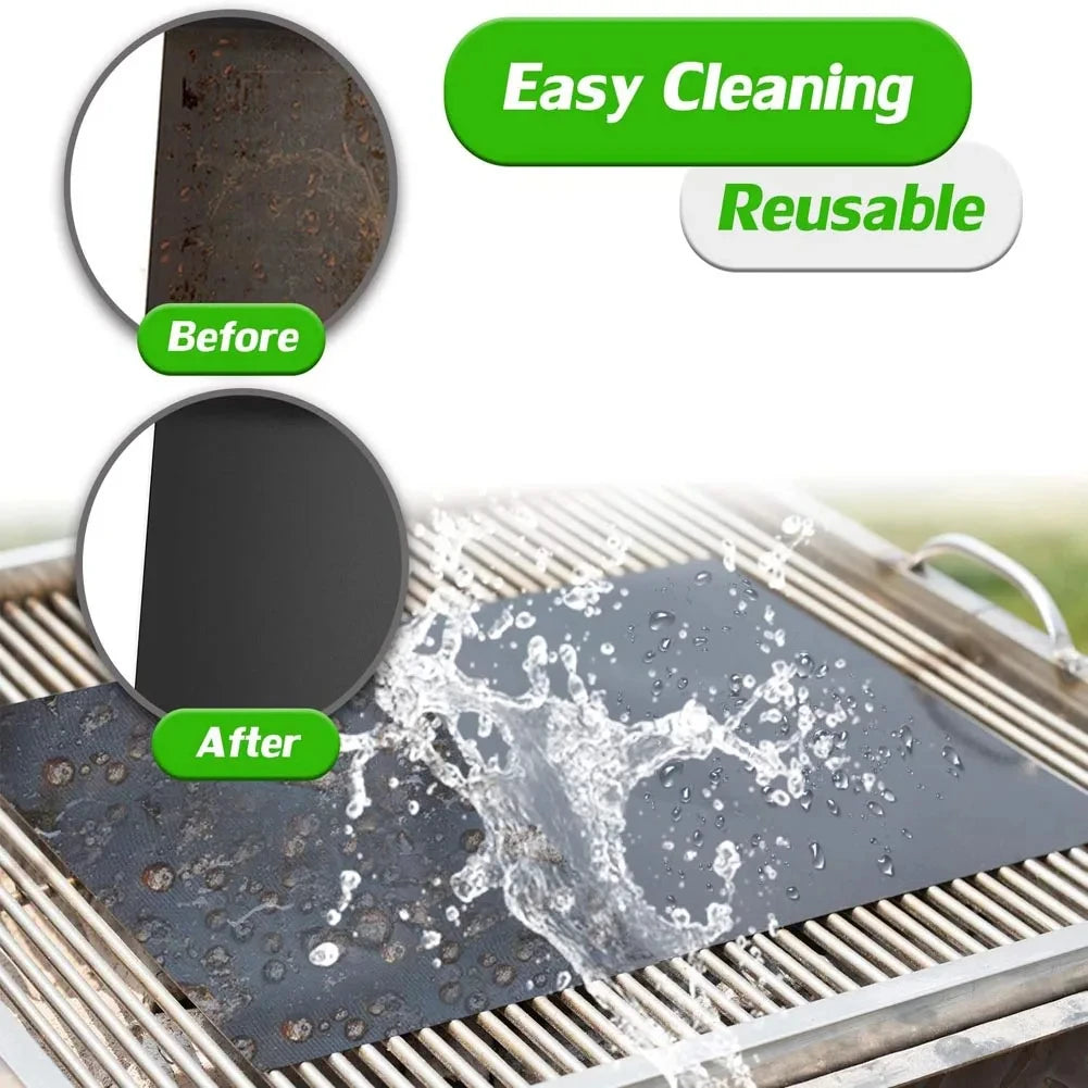 Non-Stick BBQ Grill Mat Set – Reusable, Safe & Versatile