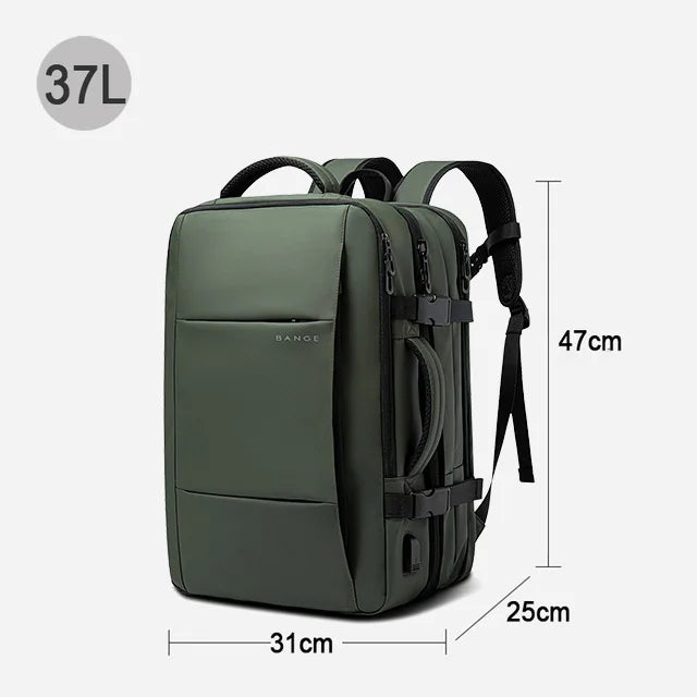 Bange - New 2025 Travel Backpack Men USB and Waterproof