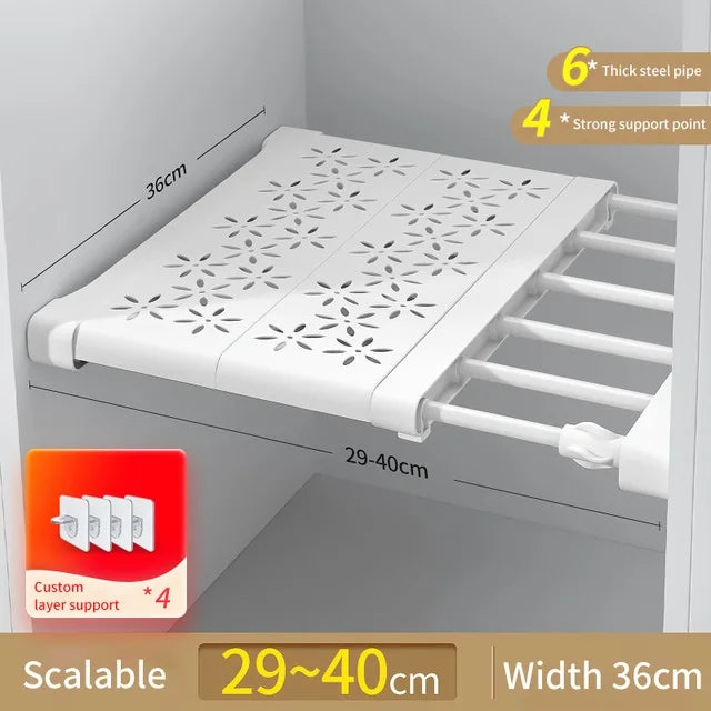 SpaceMax Organizer Adjustable Closet Organizer Space Saving