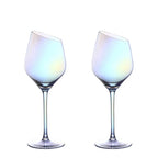 Radiant Crystal Rainbow Wine Glass Set