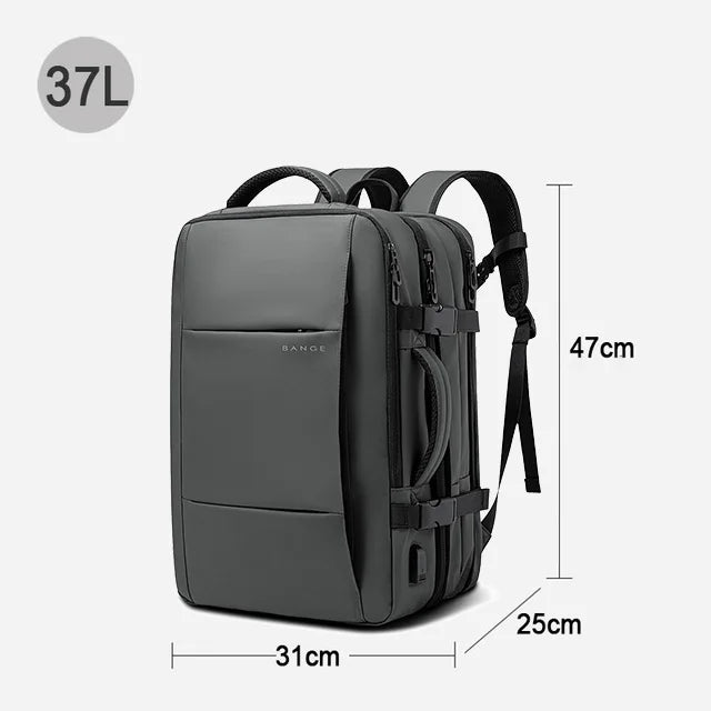 Bange - New 2025 Travel Backpack Men USB and Waterproof