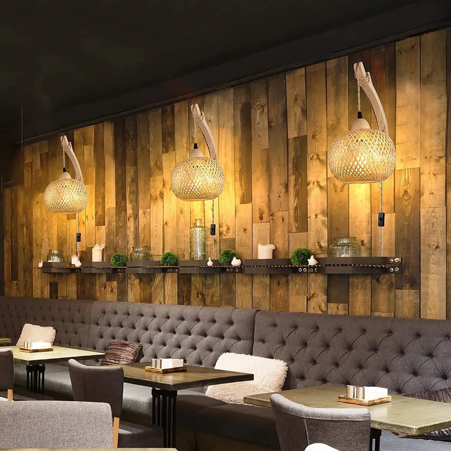 BambooLumi Lantern Wall Lamp