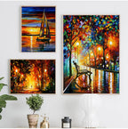 Modern Abstract Landscape Portrait – 2025 Handcrafted Oil Painting
