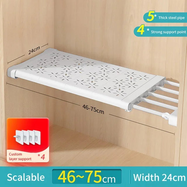 SpaceMax Organizer Adjustable Closet Organizer Space Saving