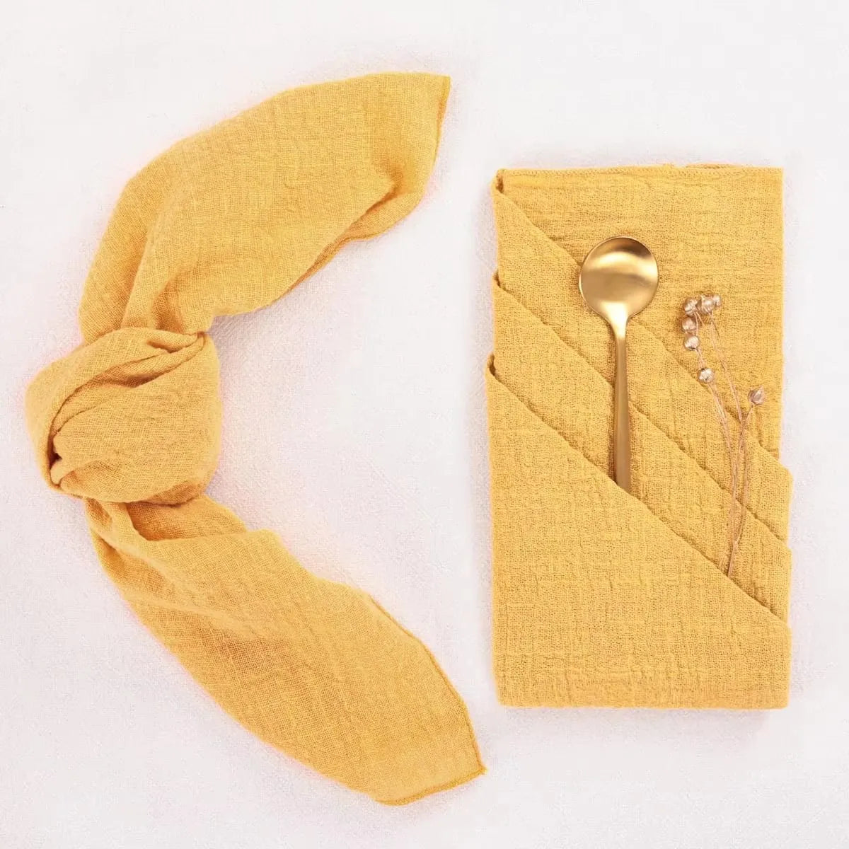 Autumn Haze – Gauze Cotton Dinner Napkins (Set of 4)