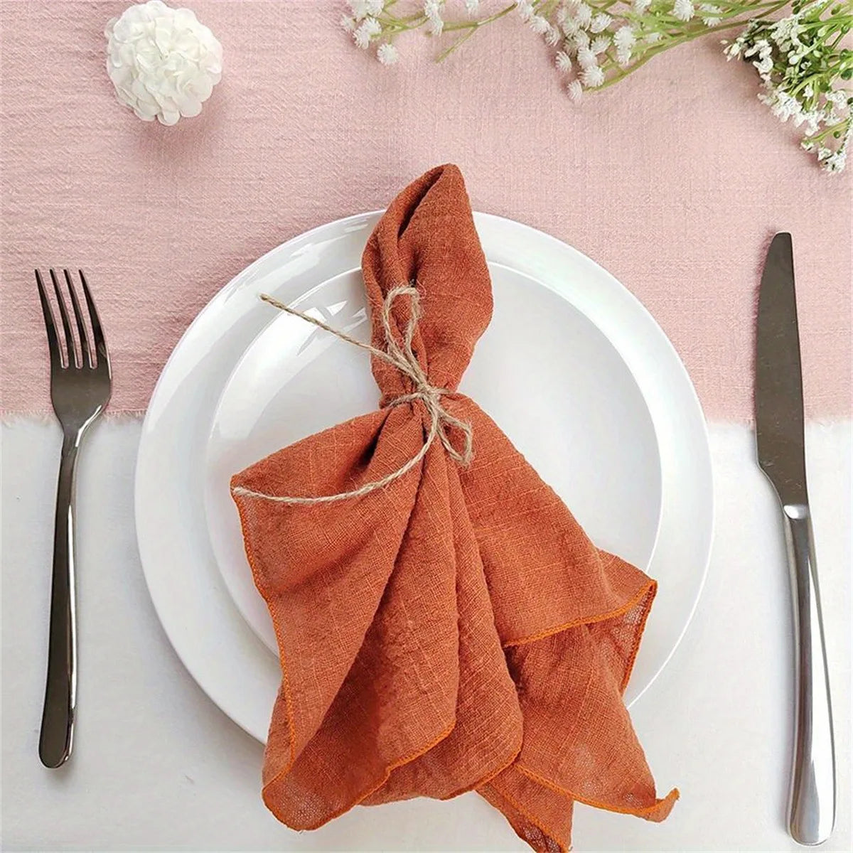 Autumn Haze – Gauze Cotton Dinner Napkins (Set of 4)