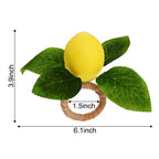 Lemon Grove Charm – Set of 4 Handmade Napkin Rings