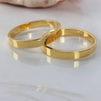 Minimalist Gold & Silver Napkin Rings – Set of 4