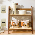 Rustico Duo – 2-Tier Bamboo Wood Counter Organizer