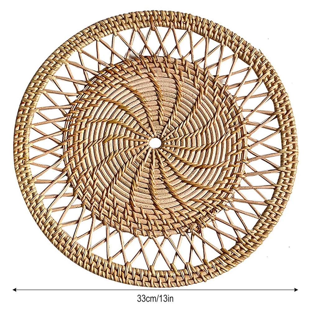 BohoNest™ – Handmade Rattan Woven Placemats