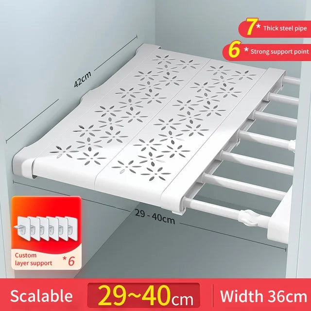 SpaceMax Organizer Adjustable Closet Organizer Space Saving