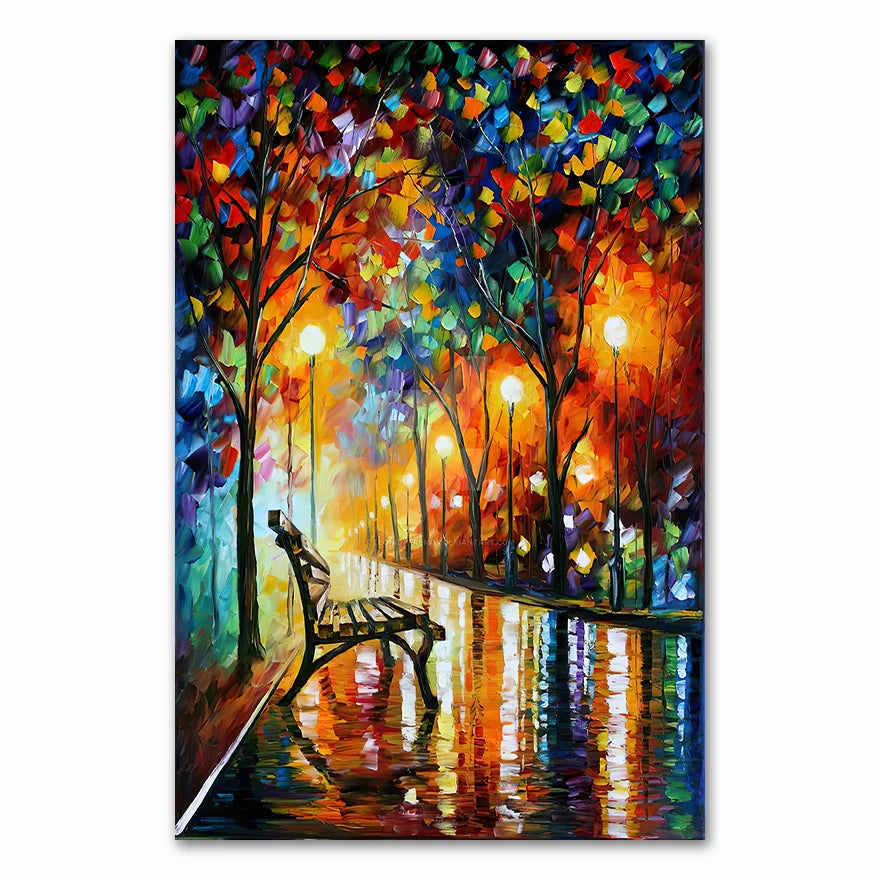 Modern Abstract Landscape Portrait – 2025 Handcrafted Oil Painting