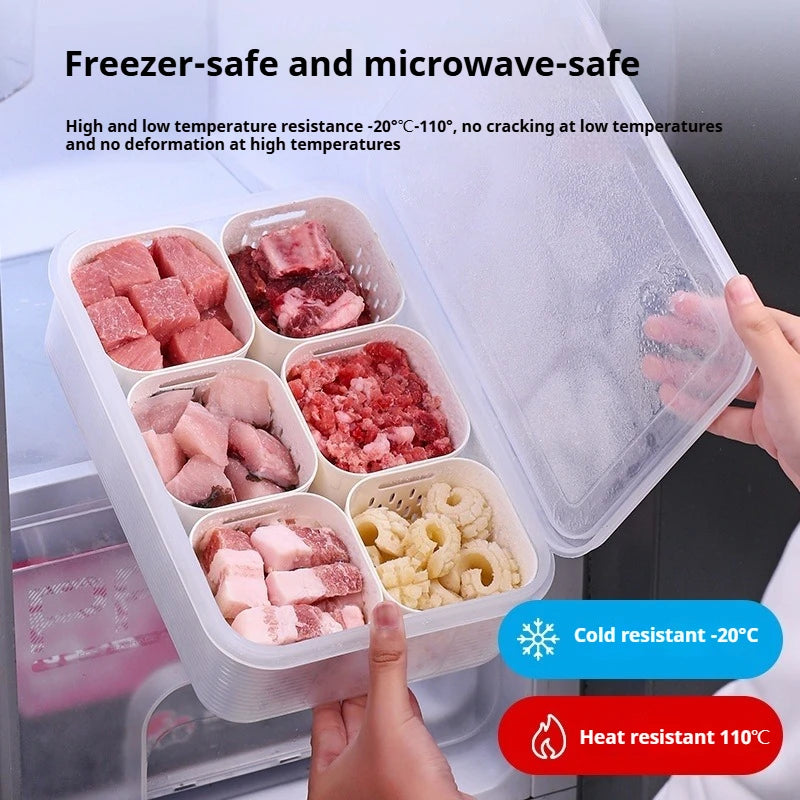 FreshPrep Pro – 2/6 Grid Refrigerator Food Organizer