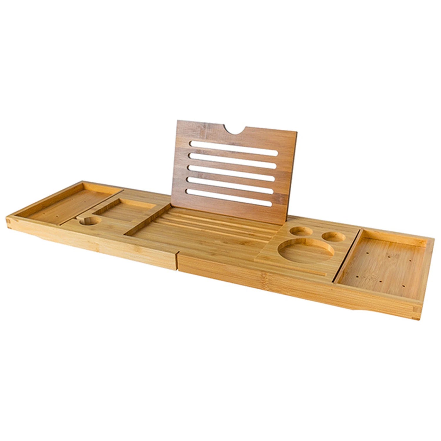 Elysian Bath Tray with Wine & Book Holder
