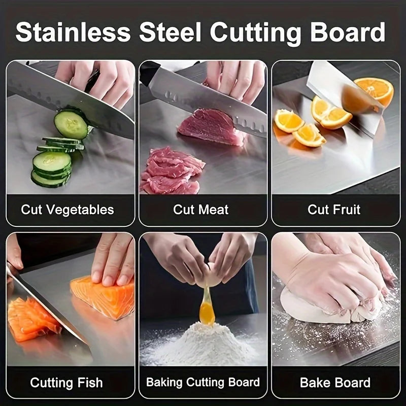 Chef’s Edge – Premium Stainless Steel Cutting Board (Single or 3-Piece Set)
