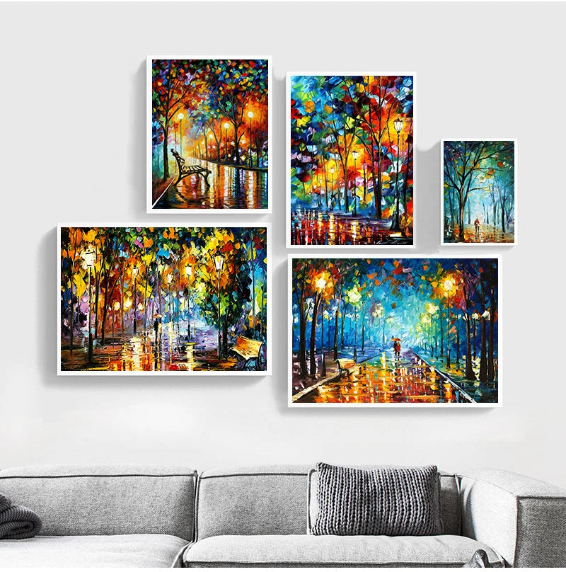 Modern Abstract Landscape Portrait – 2025 Handcrafted Oil Painting