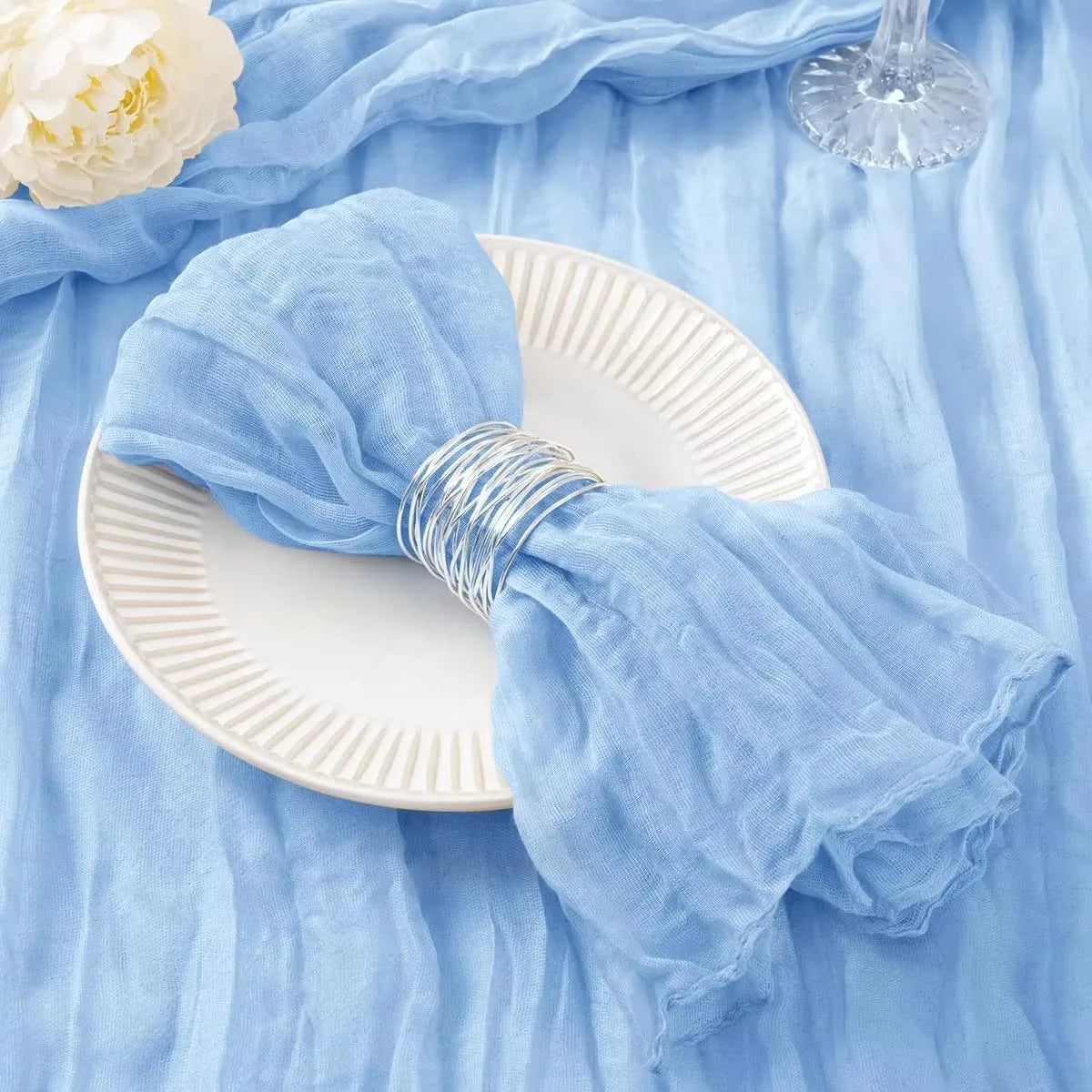 Whisper Touch – 12PCS Boho Gauze Napkin Set