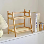 Rustico Duo – 2-Tier Bamboo Wood Counter Organizer