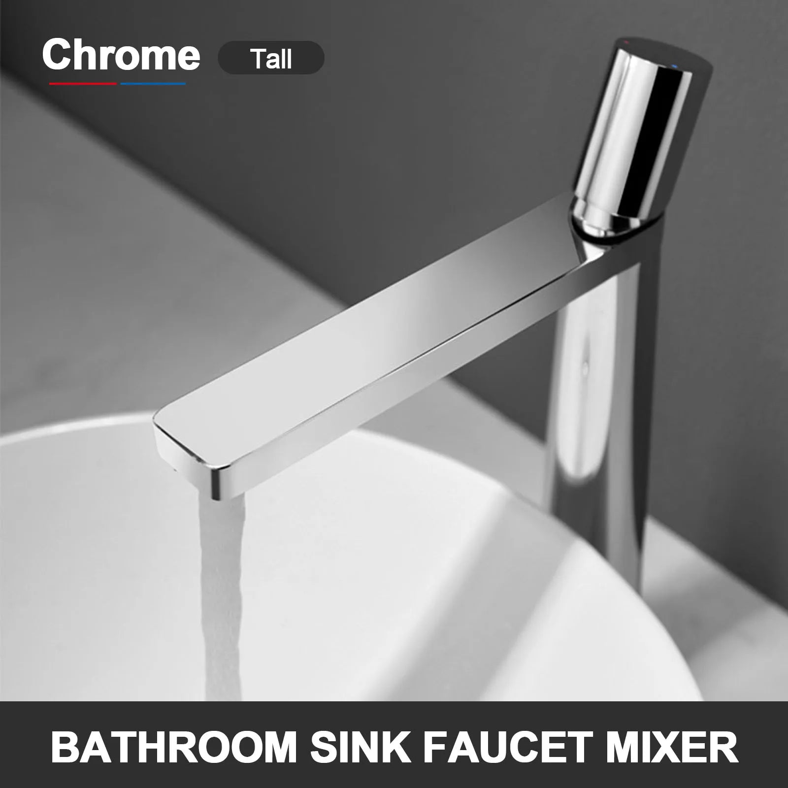 Tall Single Hole Mixer Tap for Vessel and Commercial Basins – High Spout Modern Faucet