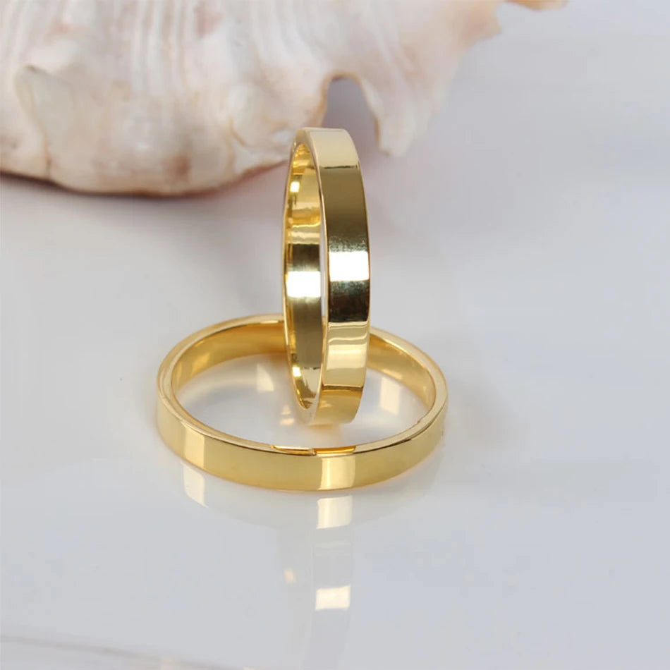 Minimalist Gold & Silver Napkin Rings – Set of 4
