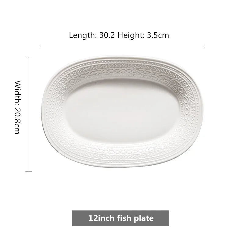 Blanc Élégant Dinner Set