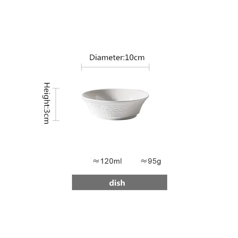 Blanc Élégant Dinner Set