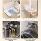 Multipurpose Blow Dryer Holder – Wall-Mounted Holder for Dryer, Straightener & Accessories