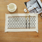 Tessere Boho – 4PCS Handwoven Linen Placemats with Tassels