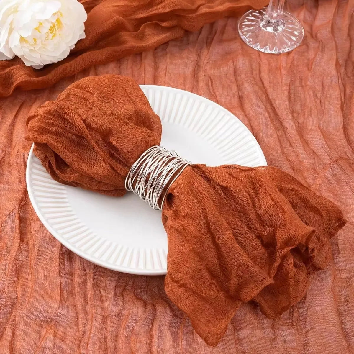 Whisper Touch – 12PCS Boho Gauze Napkin Set